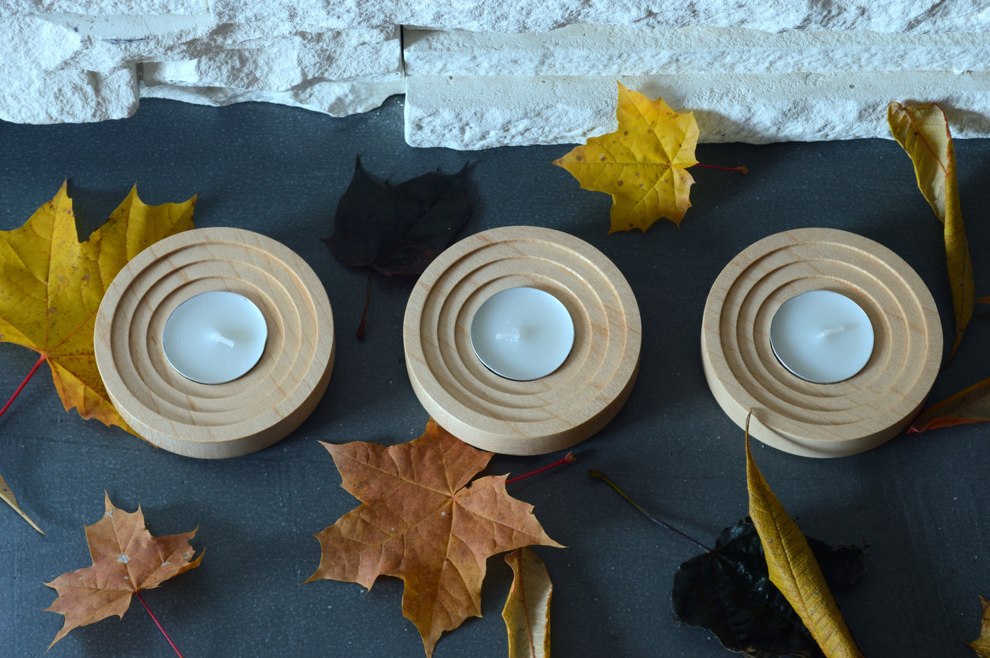Candle Holders | Art Deco Tea Light | Set of 3